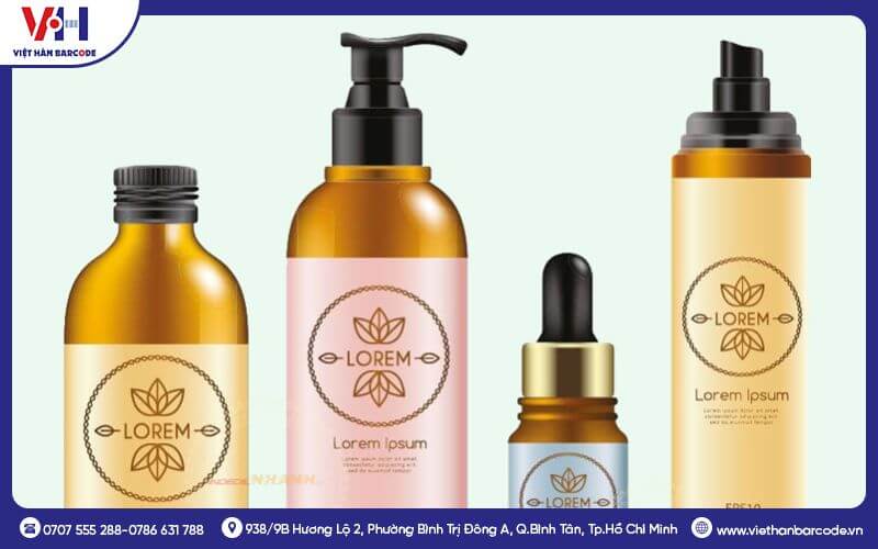 In tem cuộn nhãn dán chai lọ mỹ phẩm